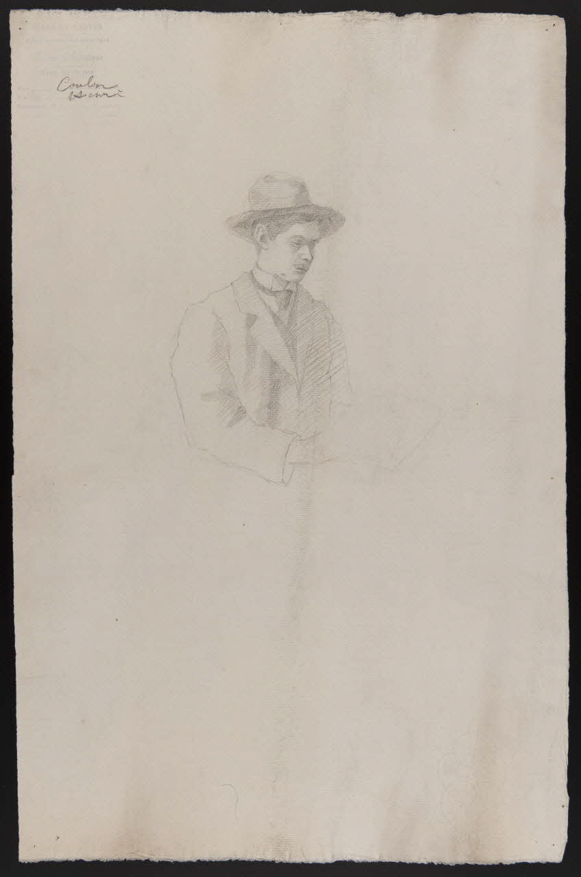 dessin Homme en buste de trois-quarts 1973.31.158 Photo Mucem