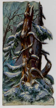estampe Décor de théâtre : sapin mort sous la neige 1973.31.23  Photo Mucem