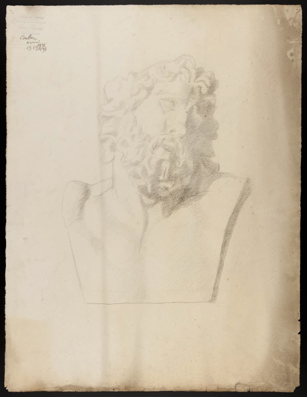 Coulon Henri dessin Etude d'après la bosse 1898 1973.31.28 Photo Mucem