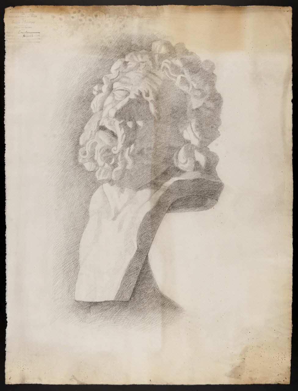 Coulon Henri dessin Etude d'après la bosse 1898 1973.31.29 Photo Mucem