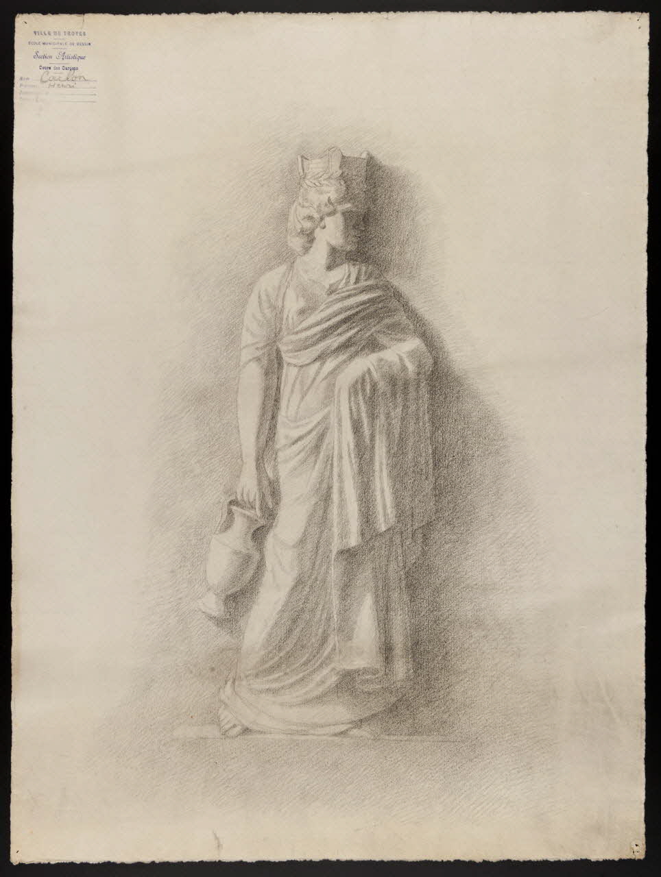 Coulon Henri dessin Etude d'après la bosse 1893-1903 1973.31.31 Photo Mucem