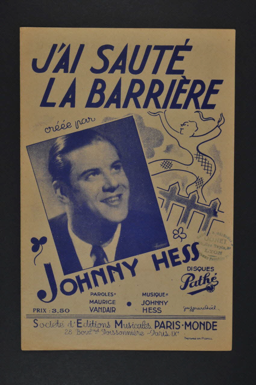 Maurice Vandair ; Johnny Hess ; Paris-Monde; chanson petit format Île-de-France, France 1939 1966.138.15 Photo Mucem