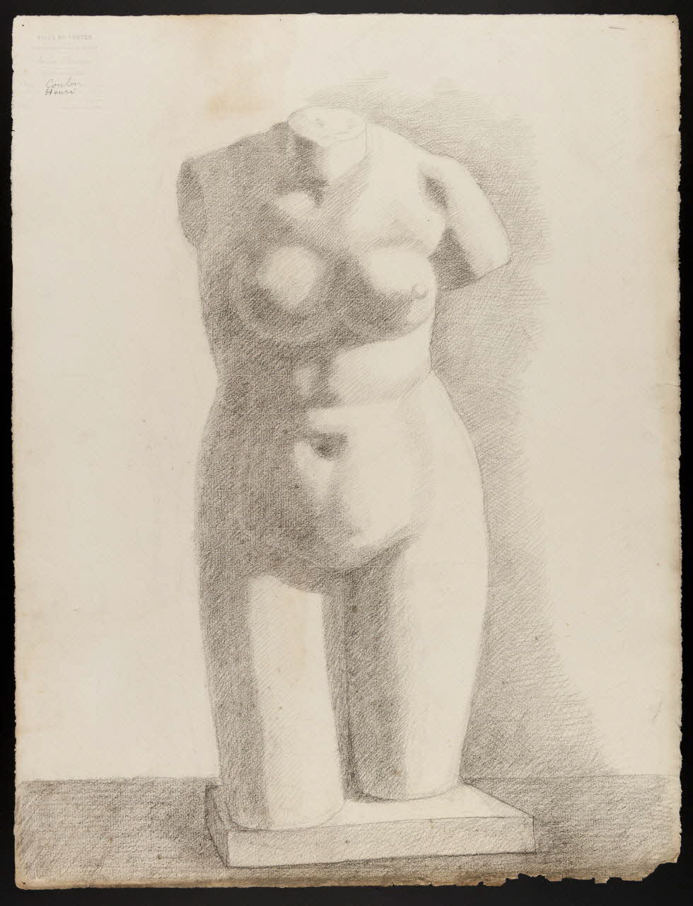 Coulon Henri dessin Etude d'après la bosse 1893-1903 1973.31.37 Photo Mucem