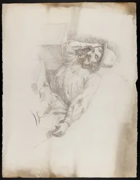 Coulon Henri dessin Etude d'homme à demi couché 1895-1905 1973.31.39 Photo Mucem