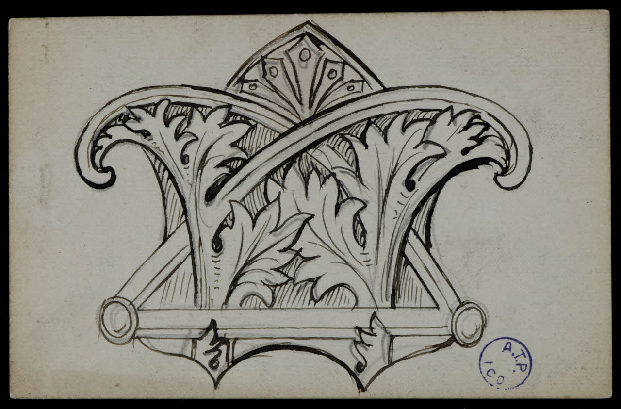 dessin Esquisse d'un ornement 1973.31.80.50 Photo Mucem