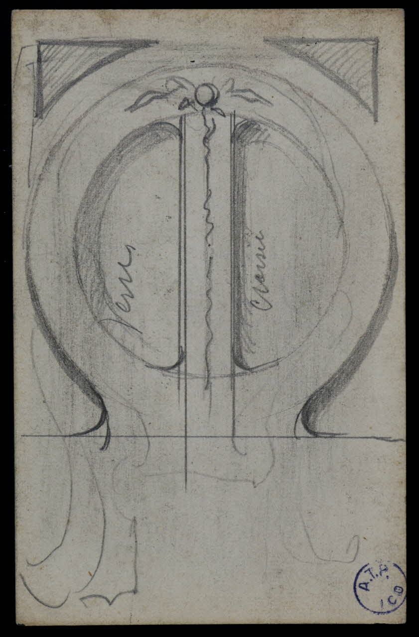 dessin Esquisse d'une baie art nouveau 1973.31.80.59 Photo Mucem