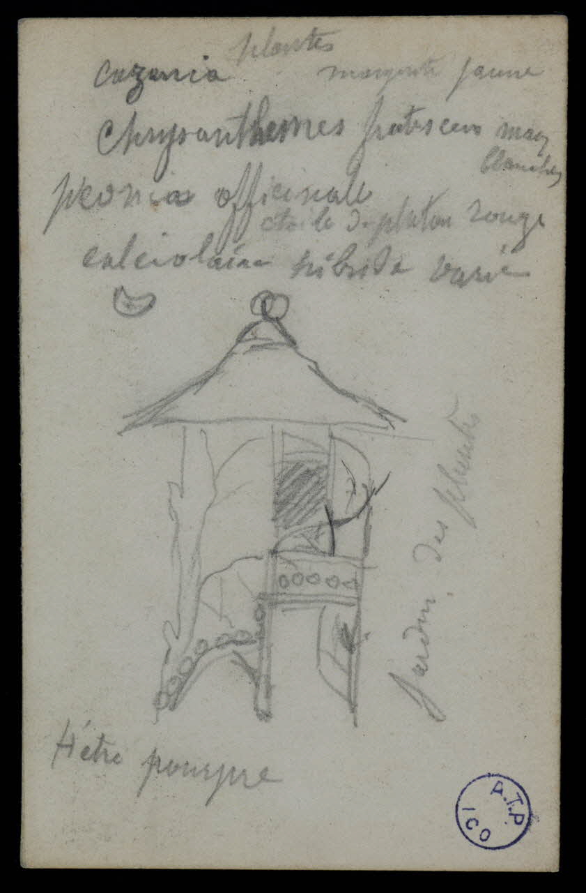 dessin Esquisse d'une tonnelle 1973.31.80.70 Photo Mucem