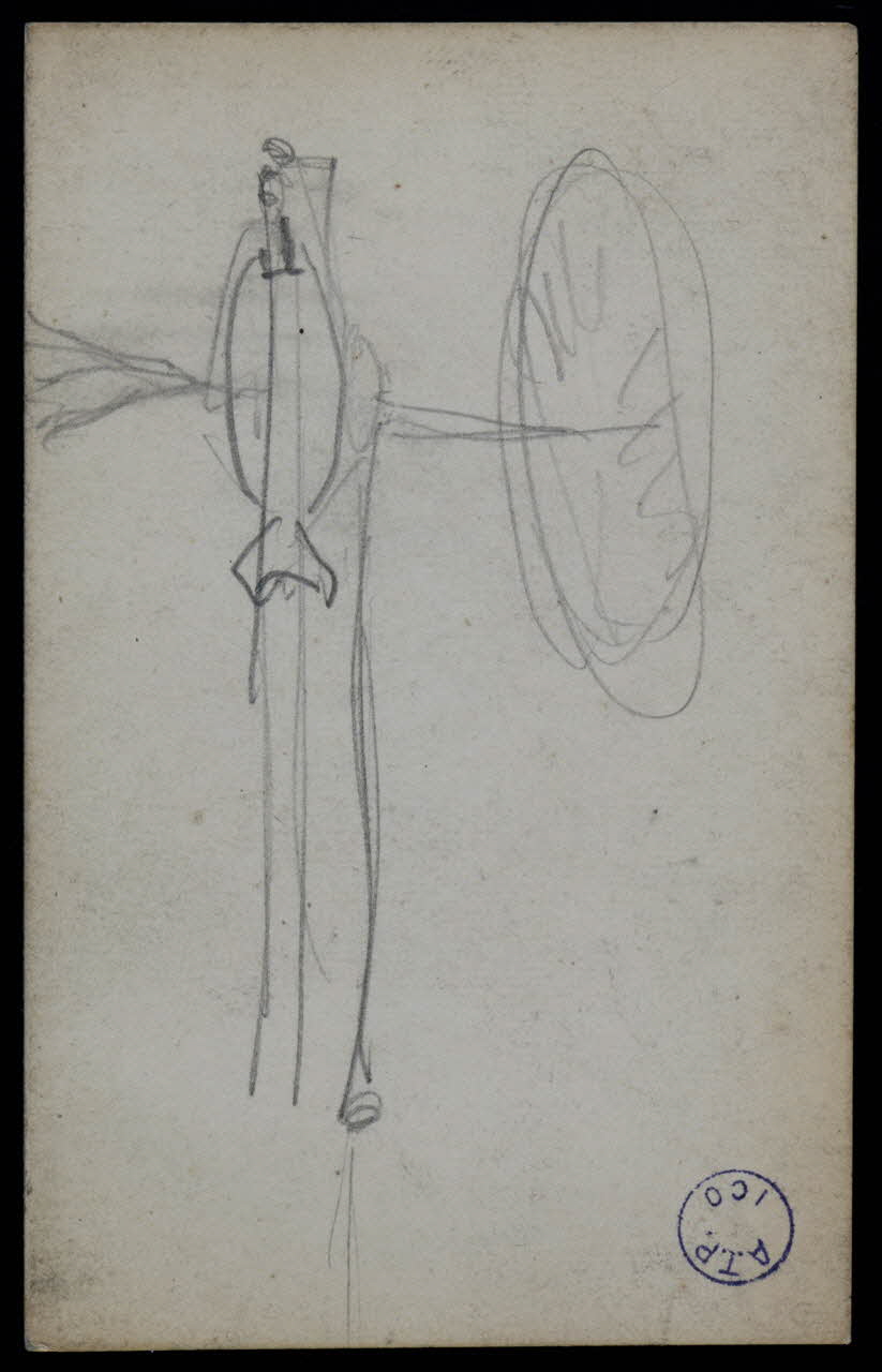 dessin Esquisse d'un ventilateur 1973.31.80.79 Photo Mucem