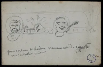 dessin Esquisse d'une frise pour cirque 1973.31.80.88  Photo Mucem