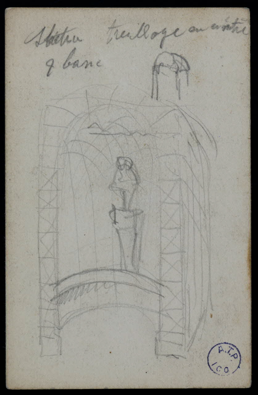 dessin Esquisse d'une tonnelle 1973.31.80.92 Photo Mucem