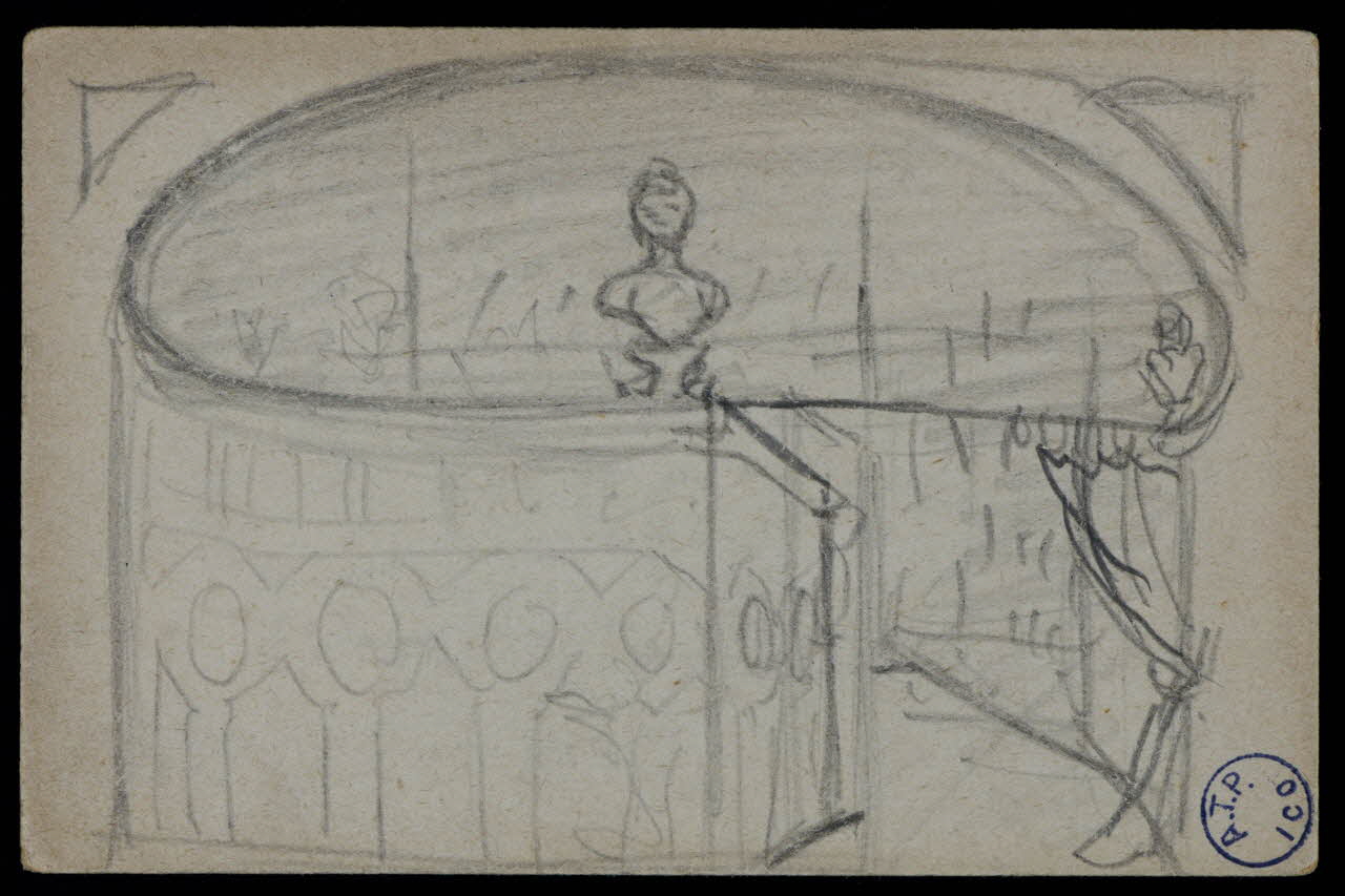 dessin Esquisse d'un décor (?) 1973.31.81.2 Photo Mucem