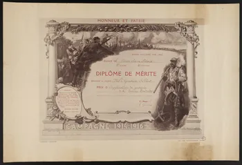estampe DIPLÔME DE MERITE 1973.47.47 Photo Mucem