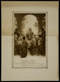 estampe CERTIFICAT DE BAPTEME. 1973.47.49 Photo Mucem