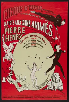 estampe CIRQUE D'HIVER  LA PISTE AUX SONS ANIMES...  PAR  PIERRE  HENRY 1973.50.2 Photo Mucem