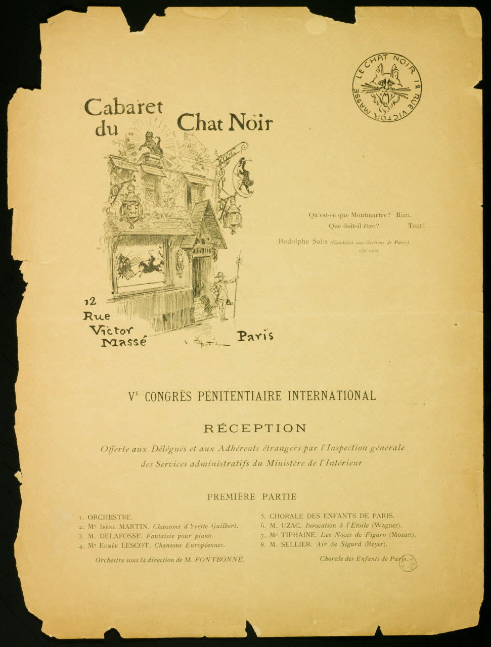 estampe Cabaret  du Chat Noir 1973.51.2 Photo Mucem