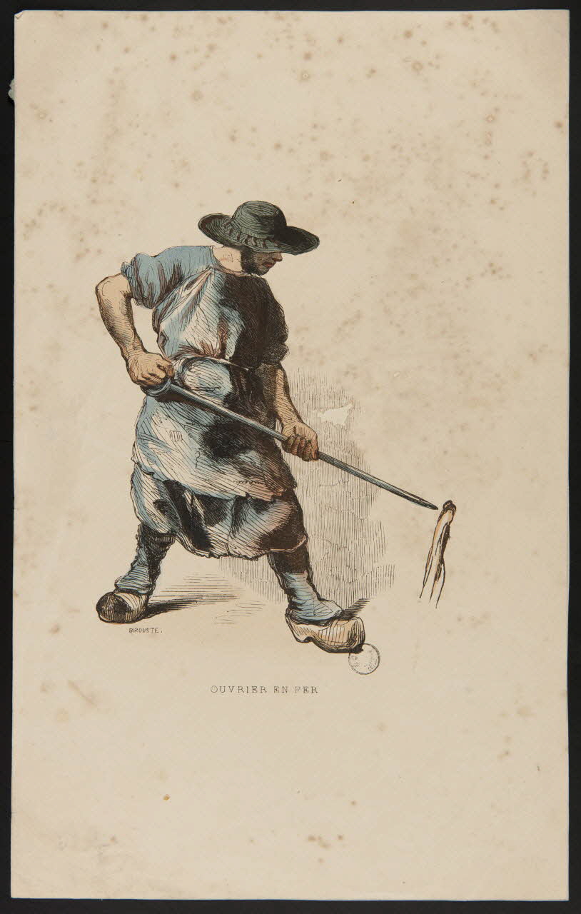 estampe OUVRIER EN FER 1973.51.6 Photo Mucem