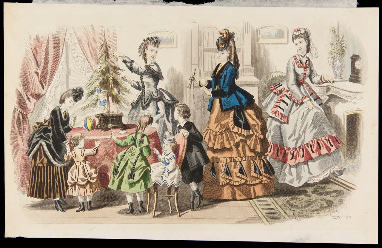 Charon ; Jean estampe Décoration du sapin de Noël Paris 1870-1880 1973.53.1 Photo Mucem