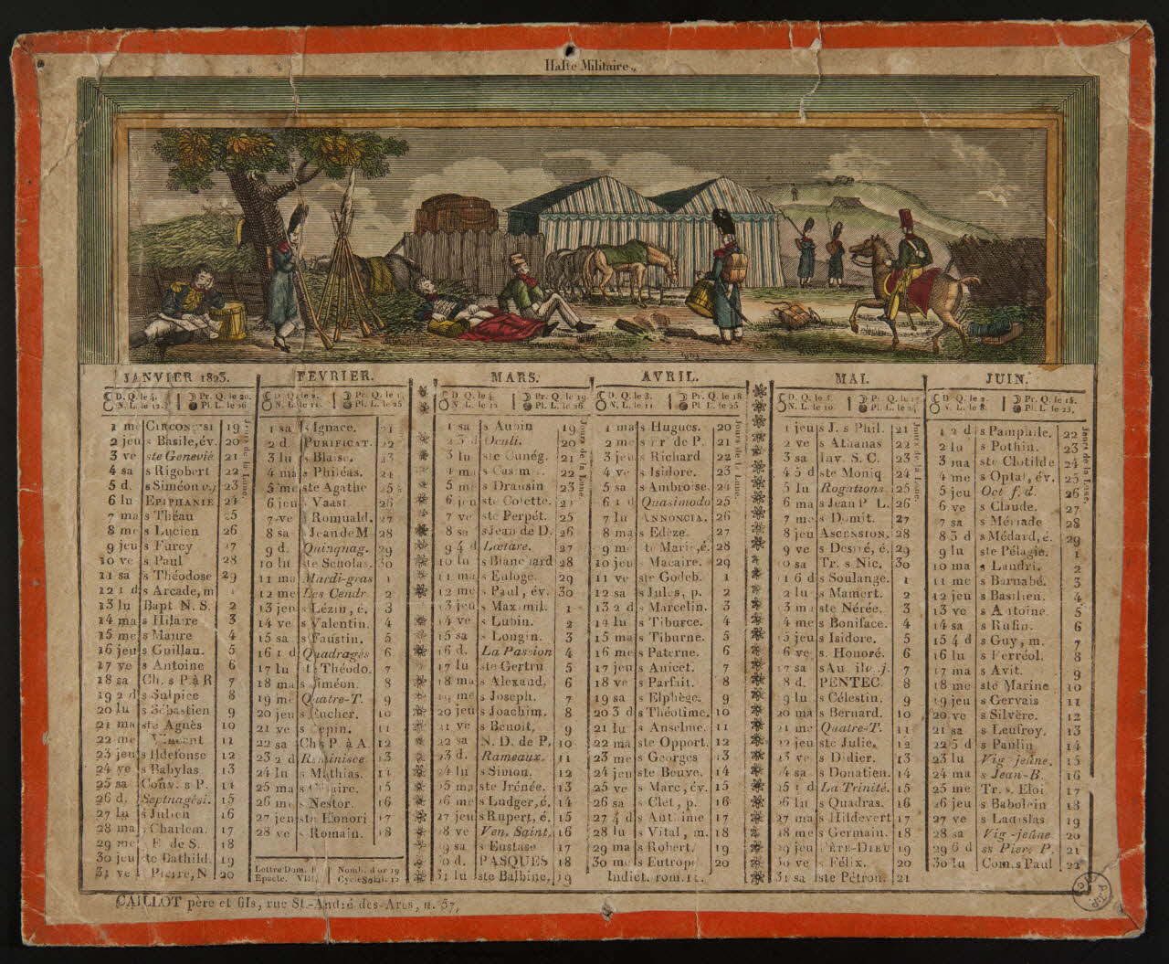 estampe Halte Militaire  Prise d'une Redoute. 1973.53.111 Photo Mucem