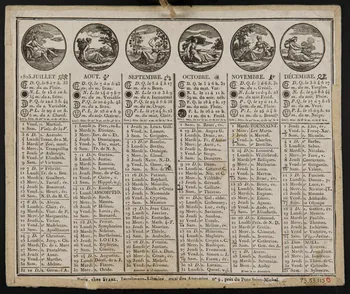 estampe Almanach de l'année 1825 1973.53.115 Photo Mucem