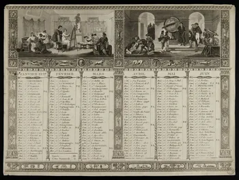 estampe Calendrier pour l'année 1827 1973.53.118.1 Photo Mucem