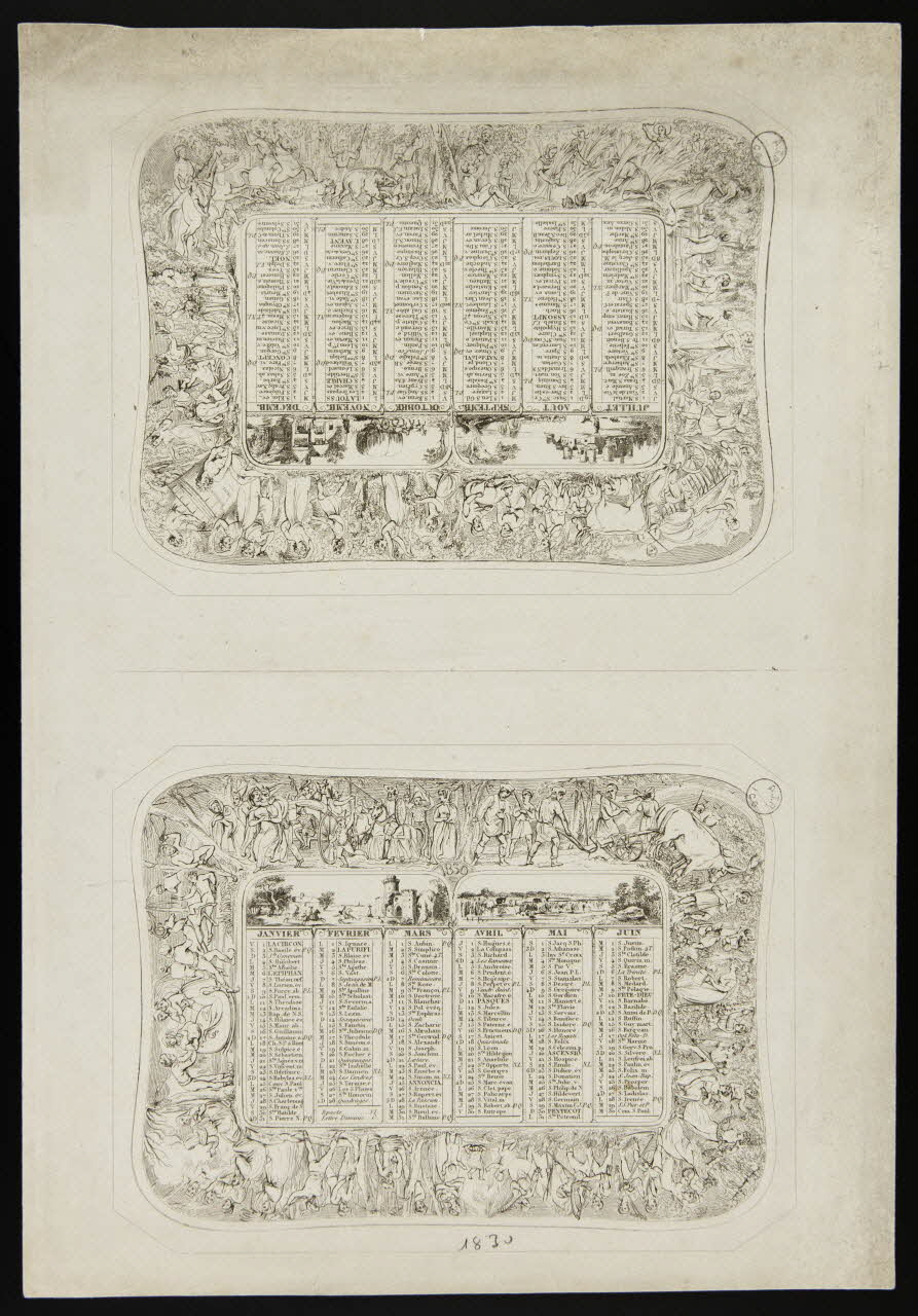 estampe Calendrier 1973.53.123 Photo Mucem