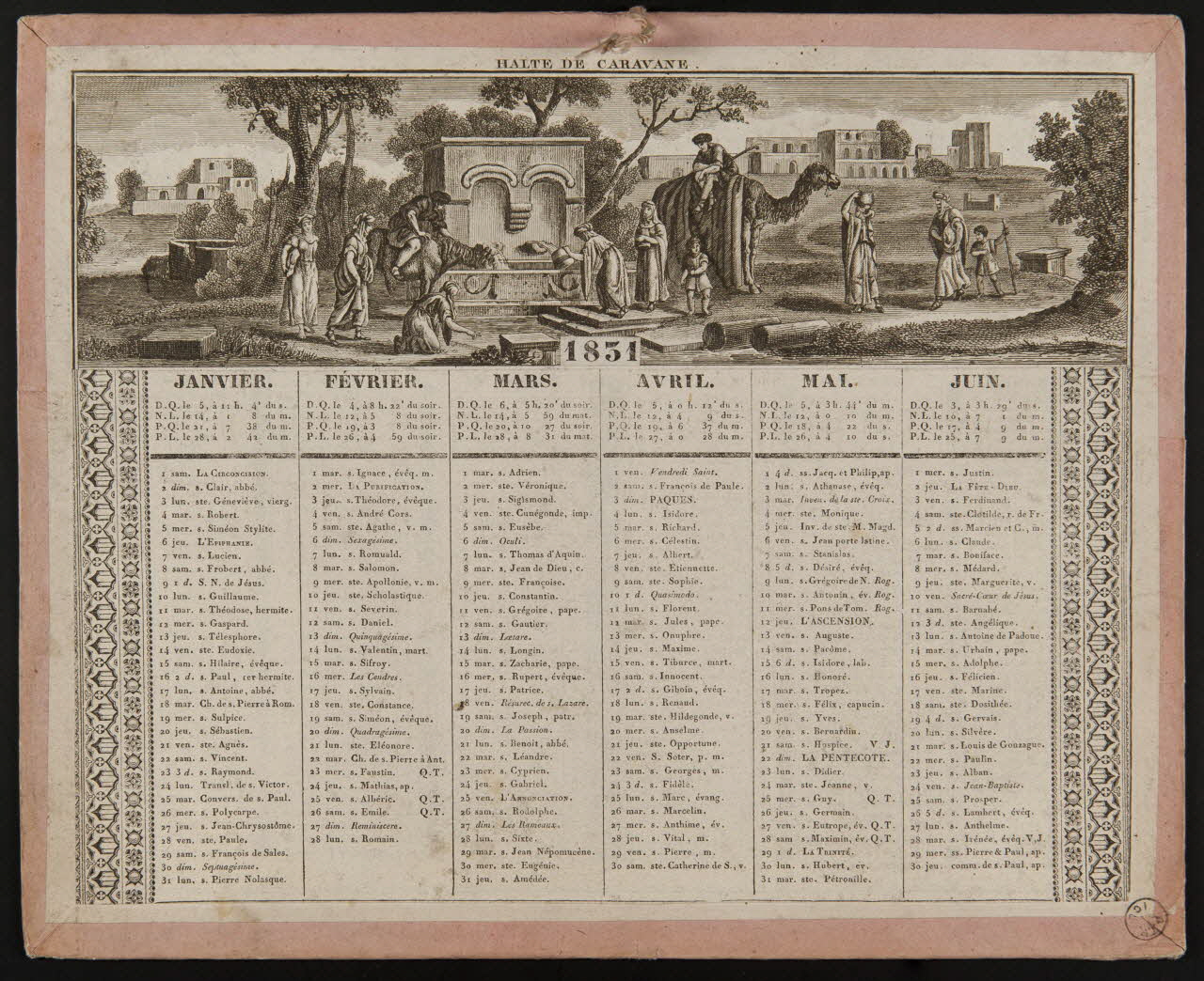 estampe HALTE DE CARAVANE  CARAVANE EN MARCHE 1973.53.125 Photo Mucem