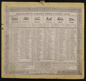 estampe ALMANACH DE CABINET POUR L'ANNEE 1832. 1973.53.126 Photo Mucem