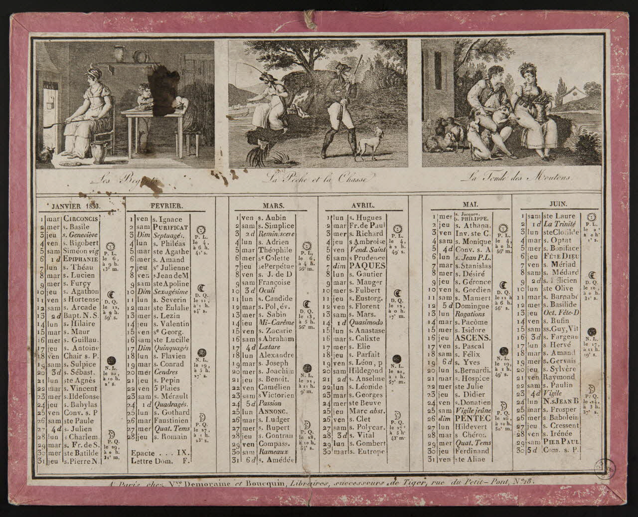 estampe Almanach de 1833 1973.53.130 Photo Mucem