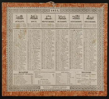 estampe ALMANACH DE CABINET POUR L'ANNEE 1834. 1973.53.131 Photo Mucem