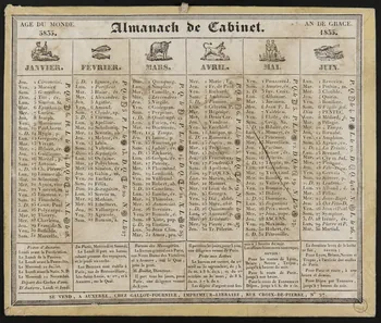 estampe Almanach de Cabinet.  AN DE GRACE  1835 1973.53.136 Photo Mucem