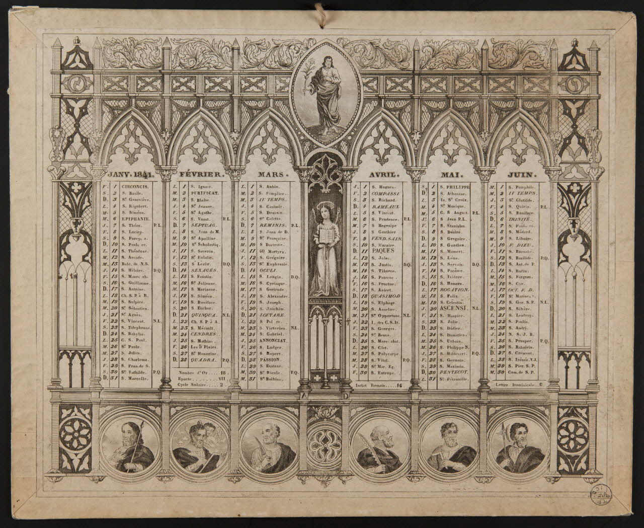 estampe Almanach 1841 1973.53.146  Photo Mucem