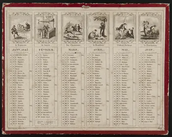 estampe Almanach 1843. 1973.53.151 Photo Mucem