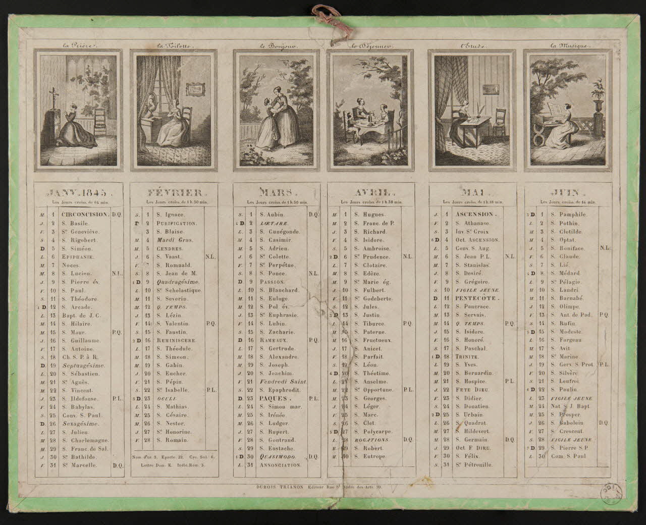 estampe Almanach de 1845 1973.53.159 Photo Mucem