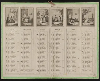 estampe Almanach de 1845 1973.53.159 Photo Mucem