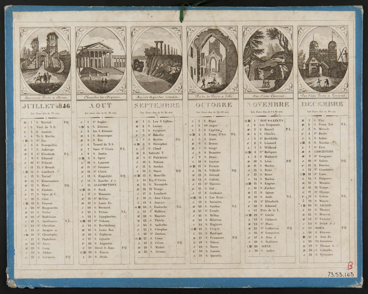 estampe Calendrier 1846 1973.53.163 Photo Mucem