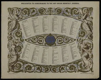 estampe Calendrier pour l'année 1847 1973.53.165  Photo Mucem