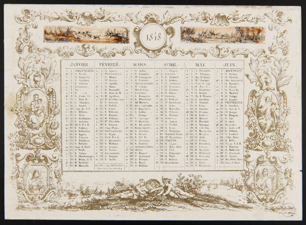 estampe Almanach de l'année 1848 1973.53.173.1 Photo Mucem