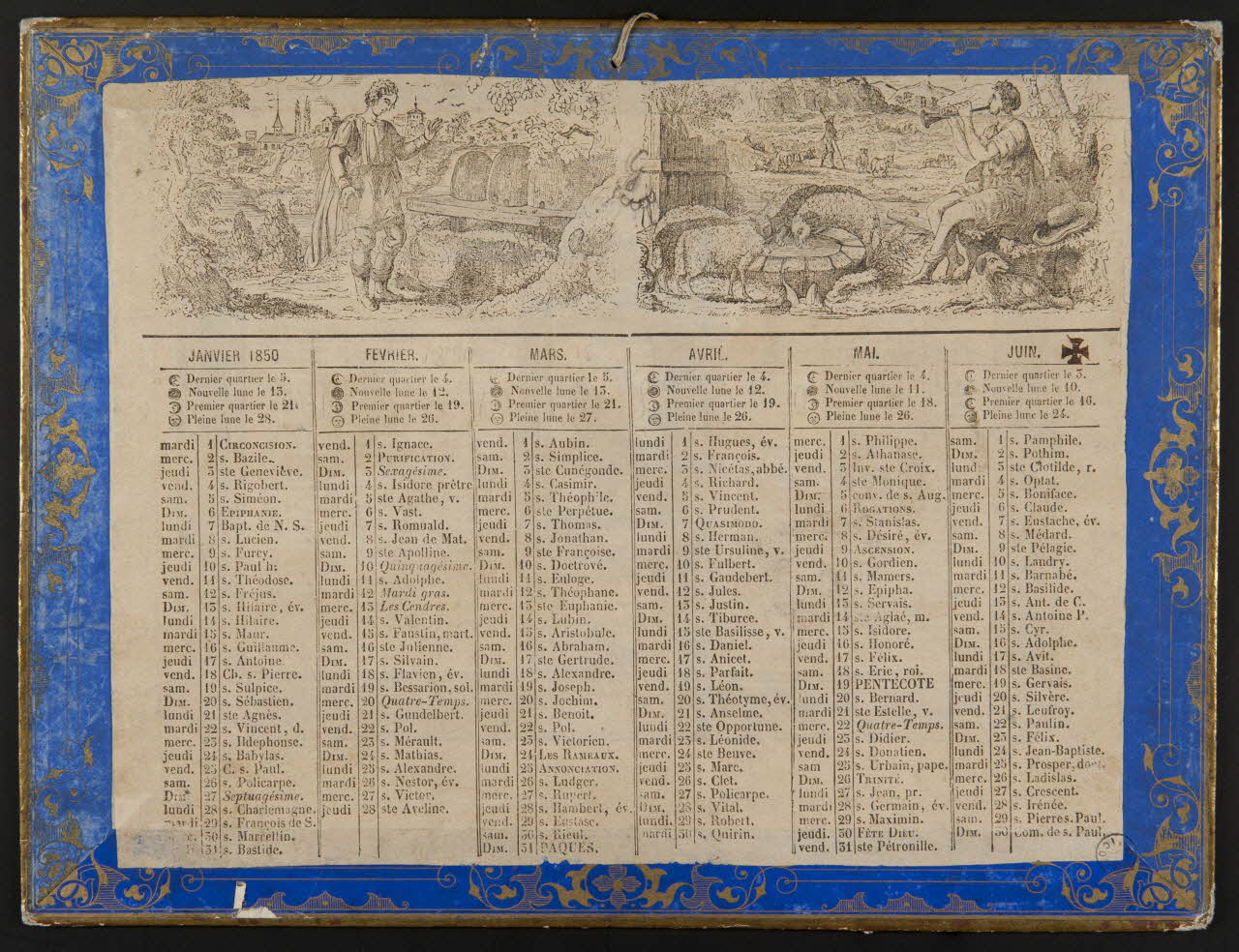 estampe Calendrier 1850 1973.53.175 Photo Mucem