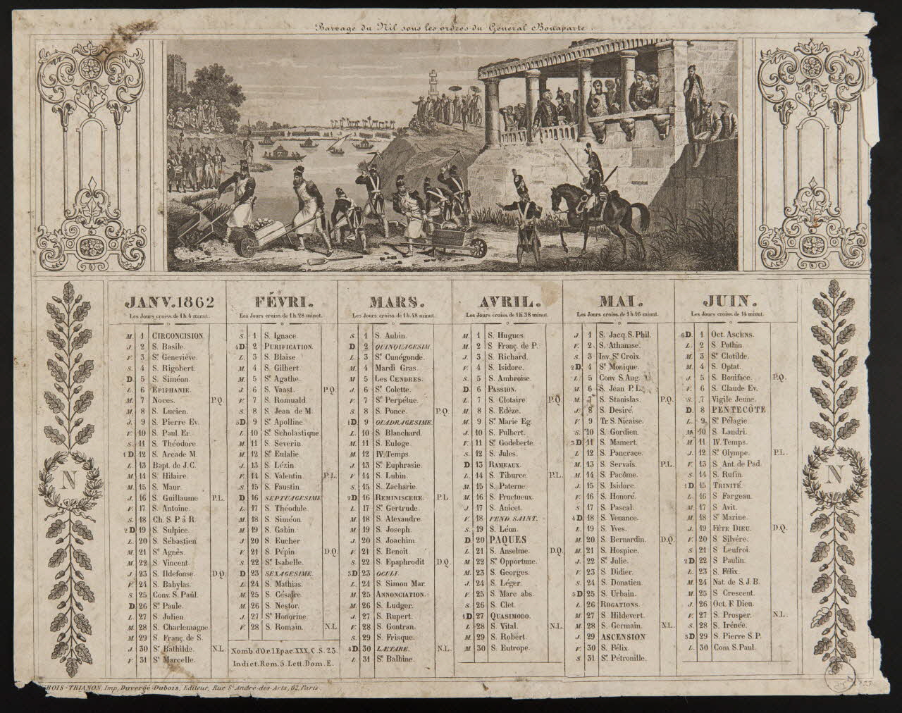 estampe Almanach de l'année 1862 1973.53.189.1 Photo Mucem