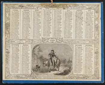 estampe Calendrier de 1863 1973.53.190  Photo Mucem