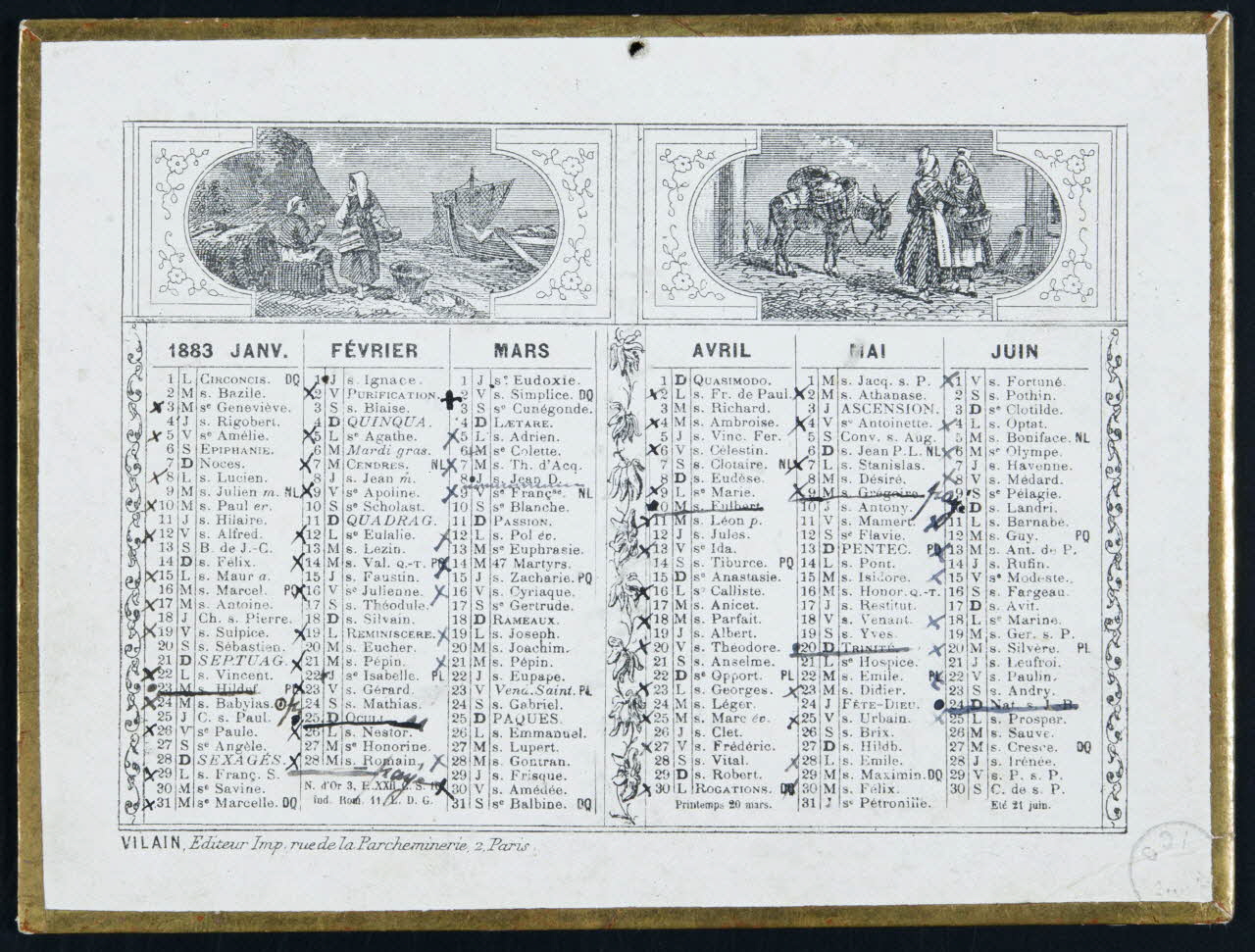 estampe Almanach 1973.53.207 Photo Mucem