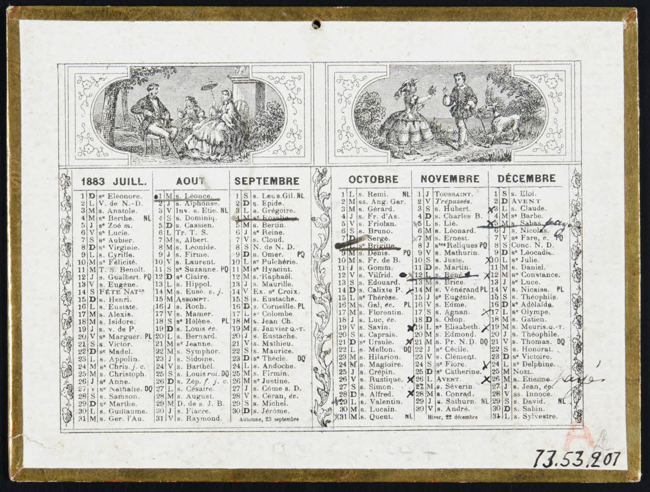 estampe Almanach 1973.53.207 Photo Mucem