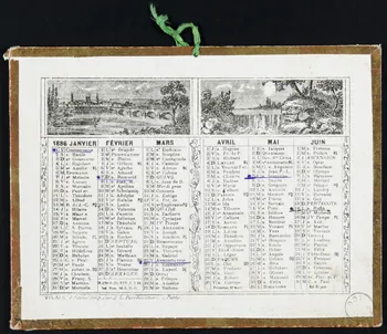 estampe Almanach pour l'année 1886 1973.53.213  Photo Mucem