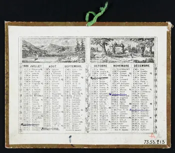 estampe Almanach pour l'année 1886 1973.53.213 Photo Mucem