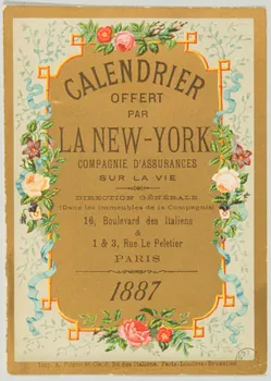 estampe CALENDRIER  1887 1973.53.214.2 Photo Mucem