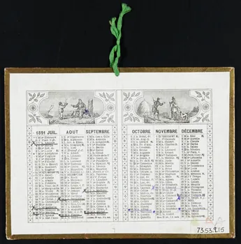 estampe Almanach pour l'année 1891 1973.53.215 Photo Mucem