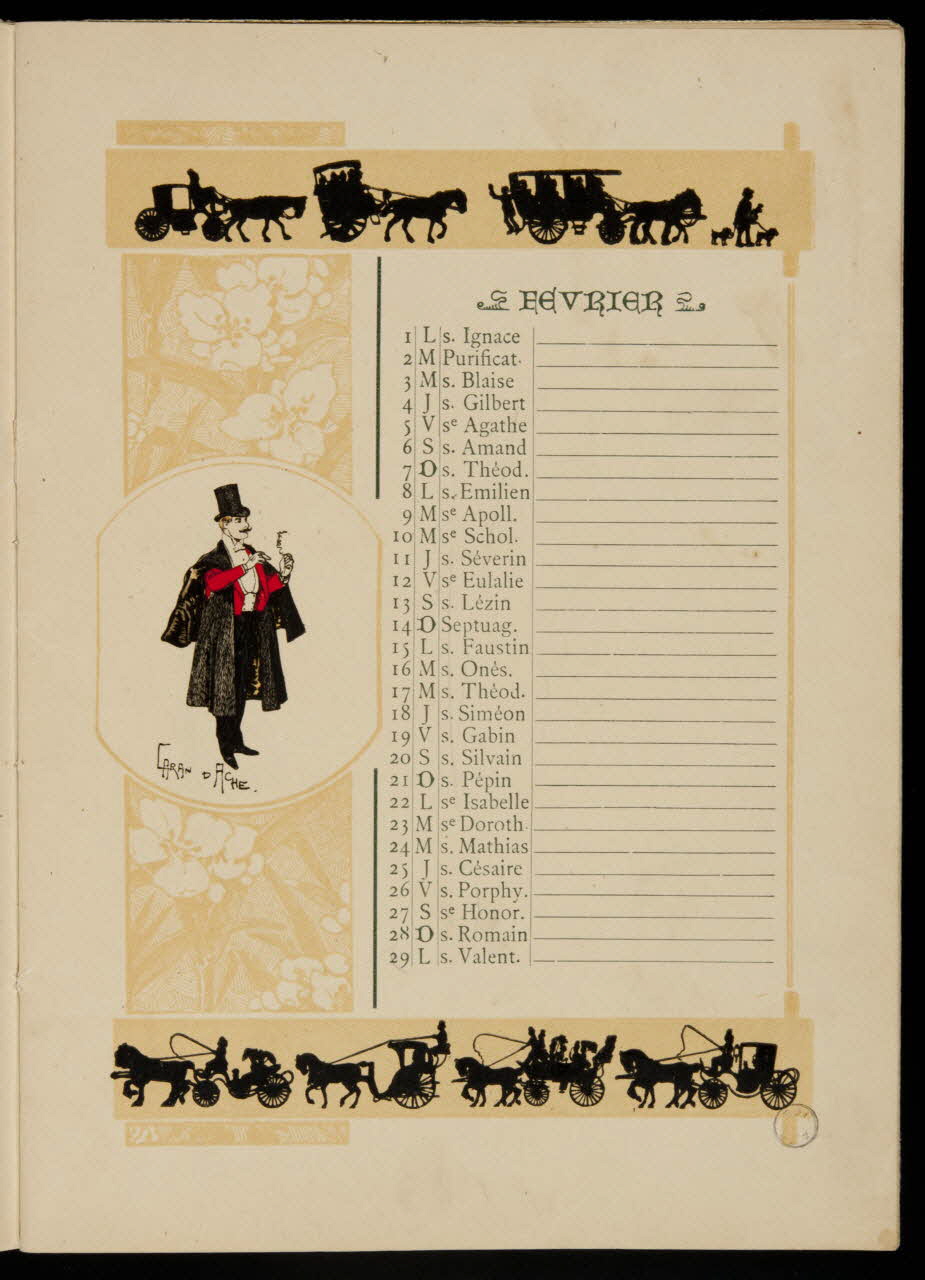 Caran d'Ache ; Coquelin et Cie album FEVRIER Paris 1892 1973.53.217.4 Photo Mucem