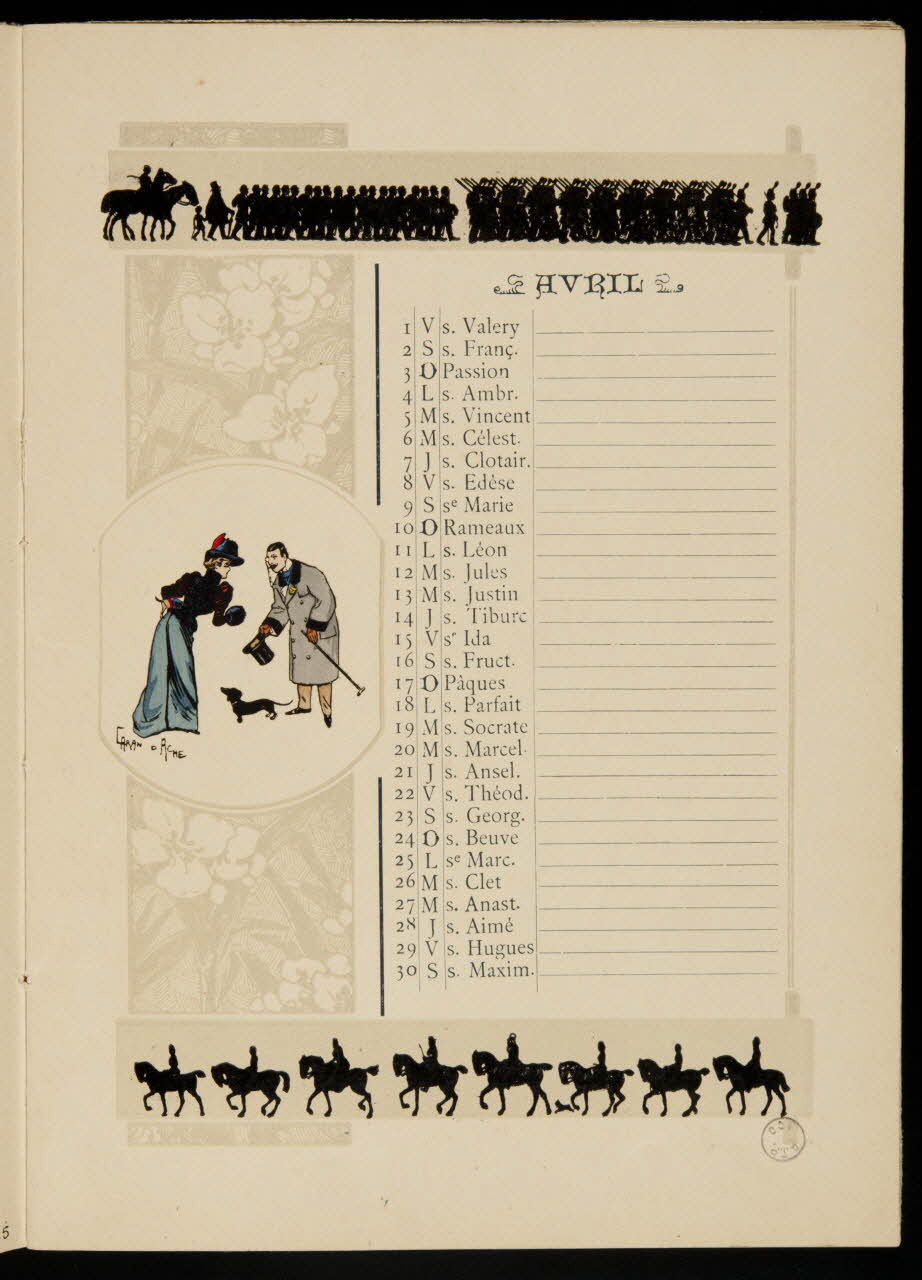 Caran d'Ache ; Coquelin et Cie album AVRIL Paris 1892 1973.53.217.6 Photo Mucem