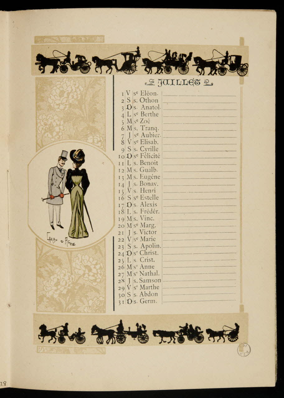 Caran d'Ache ; Coquelin et Cie album JUILLET Paris 1892 1973.53.217.9 Photo Mucem