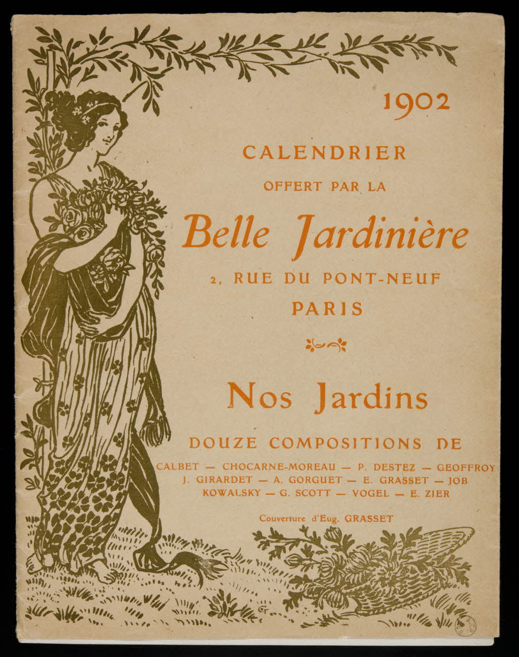 G Malherbe De ALBUM 1902  CALENDRIER  OFFERT PAR LA  Belle Jardinière Paris 1902 1973.53.219.1-13 Photo Mucem